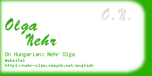 olga nehr business card